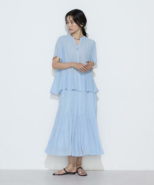 COMME CA PLATINUM S-SIZE / コムサ・プラチナ エスサイズ シャツ・ブラウス | 〔 Sサイズ 〕 【セットアップ対応】カッセンシフォンオーガンジー フレアブラウス | 詳細22