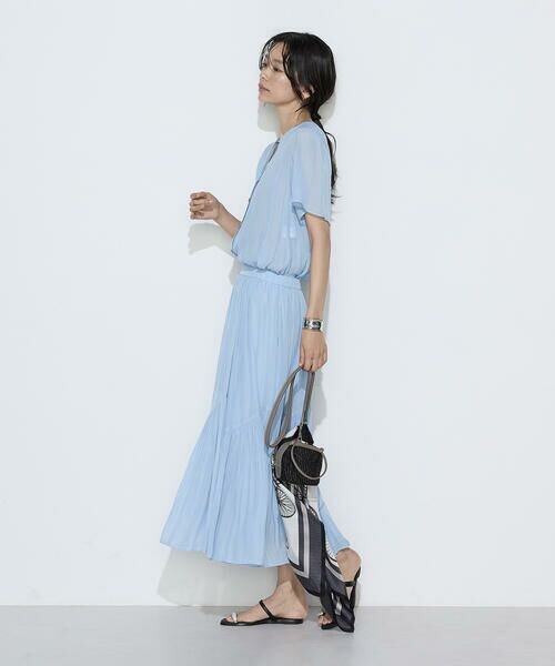 COMME CA PLATINUM S-SIZE / コムサ・プラチナ エスサイズ ロング・マキシ丈スカート | 〔 Sサイズ 〕 【セットアップ対応】カッセンシフォンオーガンジー アシンメトリーギャザースカート | 詳細21