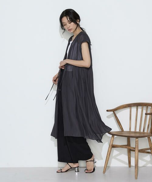 COMME CA PLATINUM S-SIZE / コムサ・プラチナ エスサイズ ロング・マキシ丈ワンピース | 〔 Sサイズ 〕 カッセンシフォン シャツドレス | 詳細1