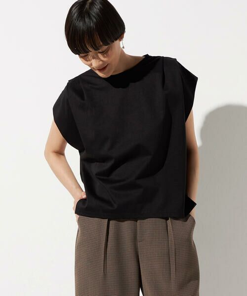 COMME CA PLATINUM S-SIZE / コムサ・プラチナ エスサイズ カットソー | 〔 Sサイズ 〕 スーピマコットンポンチ肩タックデザインTシャツ | 詳細10