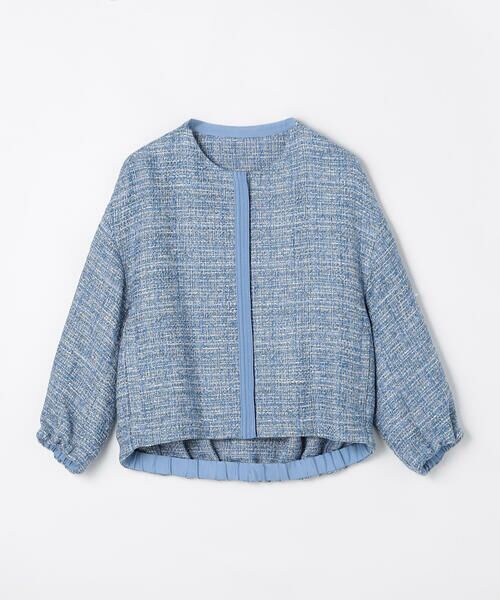 COMME CA PLATINUM S-SIZE / コムサ・プラチナ エスサイズ ブルゾン | 〔 Sサイズ 〕 デニムライク ツイードブルゾン | 詳細1