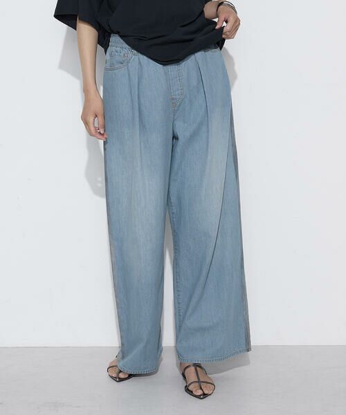 COMME CA PLATINUM S-SIZE / コムサ・プラチナ エスサイズ デニムパンツ | 〔 Sサイズ 〕 7オンス サイドラインライトデニム（23:ライトヴィンテージ）
