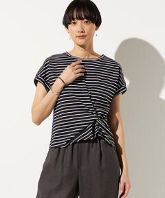 COMME CA PLATINUM S-SIZE / コムサ・プラチナ エスサイズ カットソー | 〔 Sサイズ 〕 コットン強撚ポンチ デザインタックシャツ