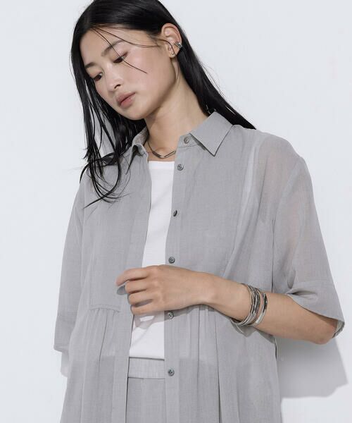 COMME CA PLATINUM S-SIZE / コムサ・プラチナ エスサイズ ロング・マキシ丈ワンピース | 〔 Sサイズ 〕 【セットアップ対応】トリアセクールスラブ シャツワンピース | 詳細6