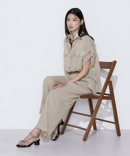 COMME CA PLATINUM S-SIZE / コムサ・プラチナ エスサイズ その他パンツ | 〔 Sサイズ 〕 【セットアップ対応】トリアセクールスラブ タックワイドパンツ | 詳細28