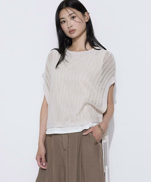 COMME CA PLATINUM S-SIZE / コムサ・プラチナ エスサイズ その他トップス | 〔 Sサイズ 〕 美濃和紙 ツインニットプルオーバー | 詳細3