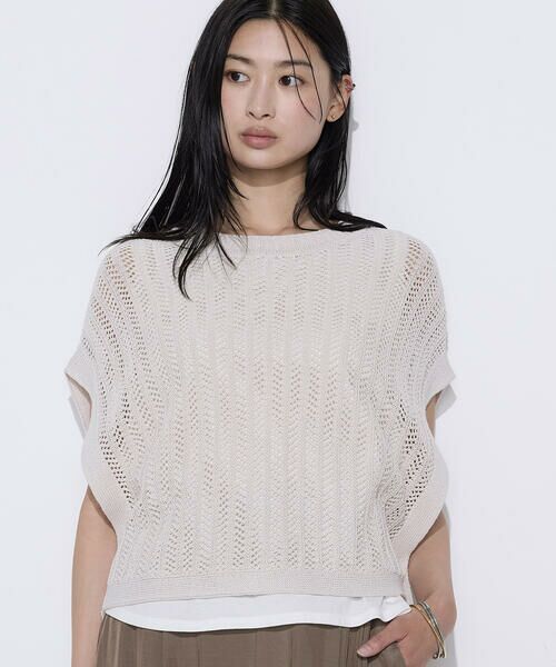 COMME CA PLATINUM S-SIZE / コムサ・プラチナ エスサイズ その他トップス | 〔 Sサイズ 〕 美濃和紙 ツインニットプルオーバー | 詳細4