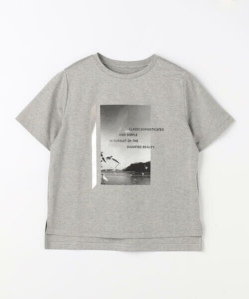 COMME CA PLATINUM S-SIZE / コムサ・プラチナ エスサイズ Tシャツ | 〔 Sサイズ 〕 スーピマコットンポンチ Tシャツ（04:トップグレー）