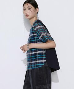 COMME CA PLATINUM S-SIZE / コムサ・プラチナ エスサイズ シャツ・ブラウス | 〔 Sサイズ 〕 【セットアップ対応】シルクシアーチェック Tブラウス