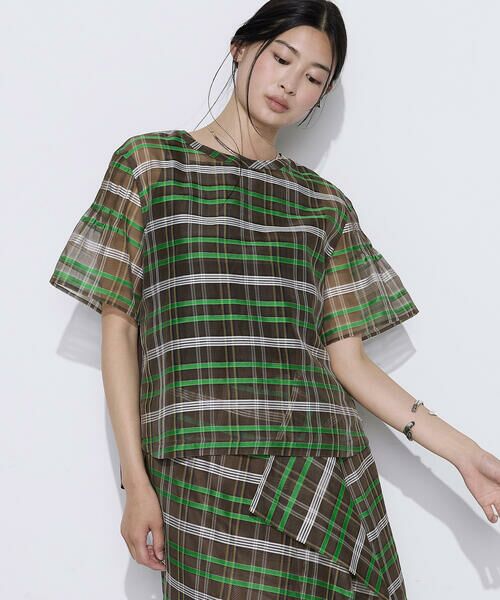 COMME CA PLATINUM S-SIZE / コムサ・プラチナ エスサイズ シャツ・ブラウス | 〔 Sサイズ 〕 【セットアップ対応】シルクシアーチェック Tブラウス | 詳細16