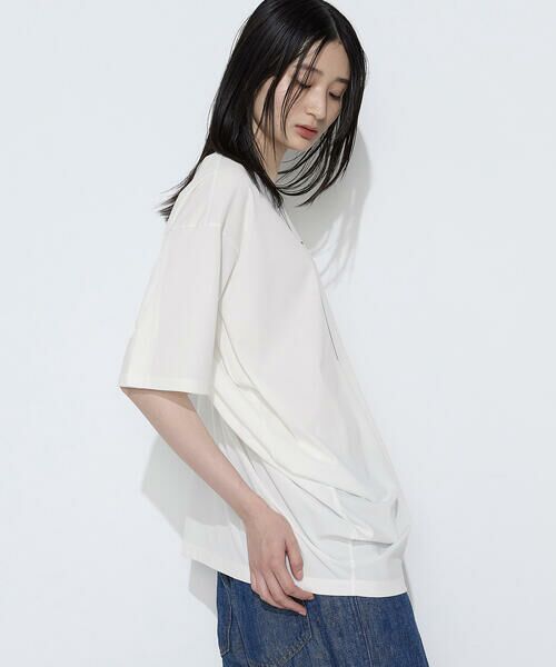 COMME CA PLATINUM S-SIZE / コムサ・プラチナ エスサイズ Tシャツ | 〔 Sサイズ 〕 ドライスムース／スーピマバイオスムース アシンメトリーTシャツ | 詳細5