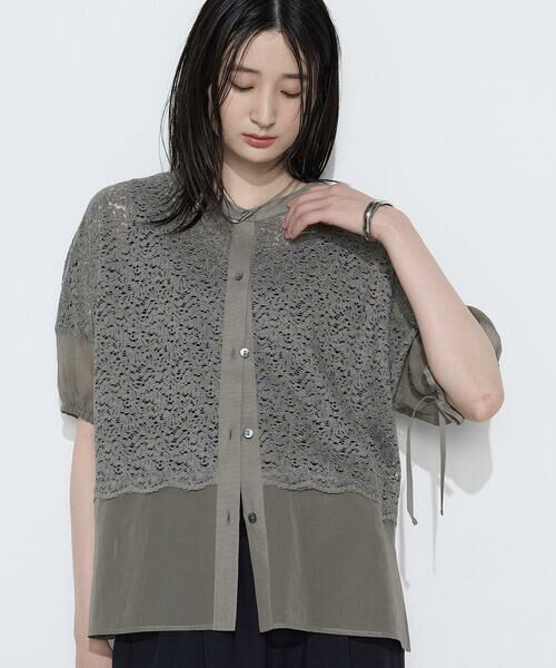 COMME CA PLATINUM S-SIZE / コムサ・プラチナ エスサイズ シャツ・ブラウス | 〔 Sサイズ 〕 リネンコードレース シャツ羽織 | 詳細12