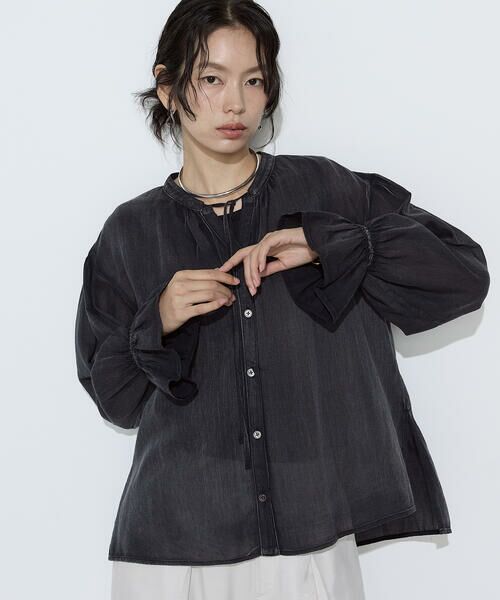 COMME CA PLATINUM S-SIZE / コムサ・プラチナ エスサイズ シャツ・ブラウス | 〔Sサイズ〕2.2オンスシフォンデニム シャツ | 詳細4