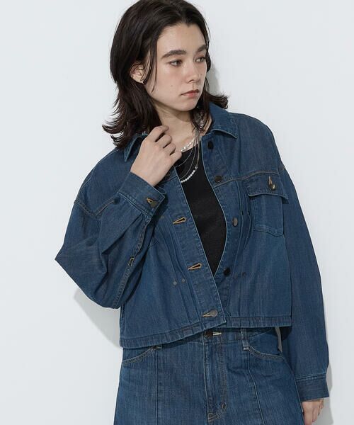 COMME CA PLATINUM S-SIZE / コムサ・プラチナ エスサイズ Gジャン・デニムジャケット | 〔Sサイズ〕10オンスストレッチデニム フロントタックGジャン（22:インディゴ）