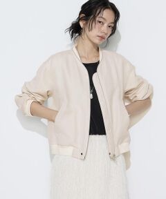 COMME CA PLATINUM S-SIZE / コムサ・プラチナ エスサイズ ブルゾン | 〔Sサイズ〕リネンウール MA-1ブルゾン