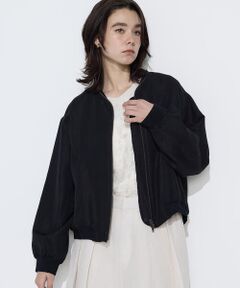 COMME CA PLATINUM S-SIZE / コムサ・プラチナ エスサイズ ブルゾン | 〔Sサイズ〕リネンウール MA-1ブルゾン