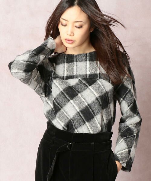 セール アルパカブロックチェックプルオーバー シャツ ブラウス Comme Ca コムサ ファッション通販 タカシマヤファッションスクエア