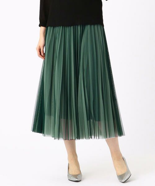リバーシブル ソフトチュール プリーツスカート ロング マキシ丈スカート Comme Ca コムサ ファッション通販 タカシマヤファッションスクエア