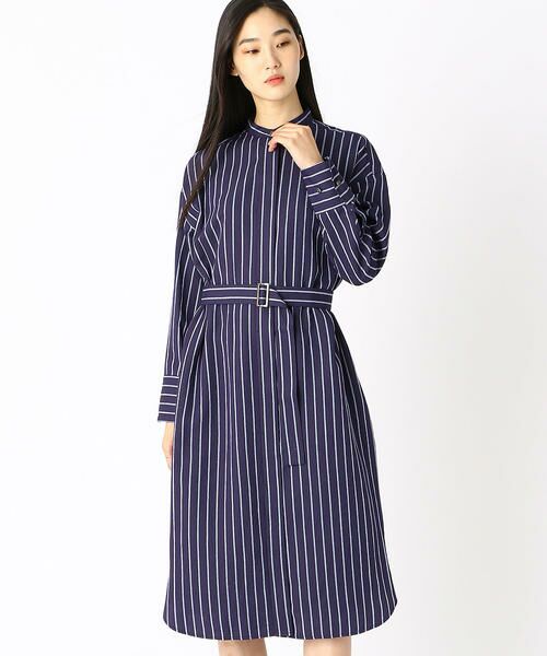 セール ストライプ ロングシャツドレス ドレス Comme Ca コムサ ファッション通販 タカシマヤファッションスクエア