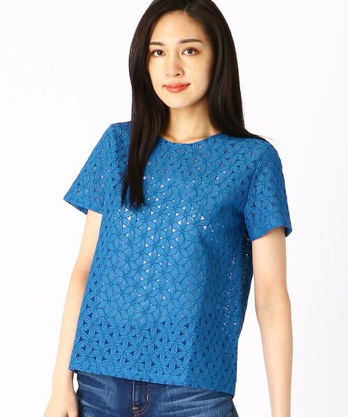 セール フラワー柄ラッセルレースｔシャツ型プルオーバー シャツ ブラウス Comme Ca コムサ ファッション通販 タカシマヤファッションスクエア