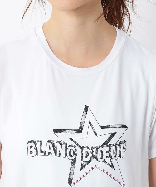 COMME CA BLANC D’OEUF / コムサブロンドオフ マタニティウェア | (マタニティ)スター ロゴ Tシャツ | 詳細5