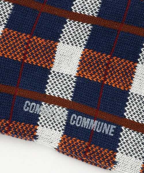 COMME CA COMMUNE / コムサコミューン ソックス | 鹿の子編み チェック柄 ソックス | 詳細1