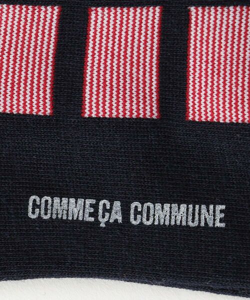 COMME CA COMMUNE / コムサコミューン ソックス | 格子 メクラジマボーダー ソックス | 詳細1