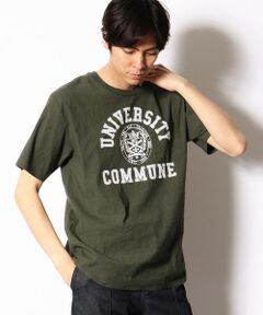 《リネン》 ストレッチ カレッジ 布帛Ｔシャツ