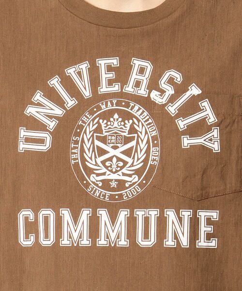 COMME CA COMMUNE / コムサコミューン Tシャツ | 《リネン》 ストレッチ カレッジ 布帛Ｔシャツ | 詳細8