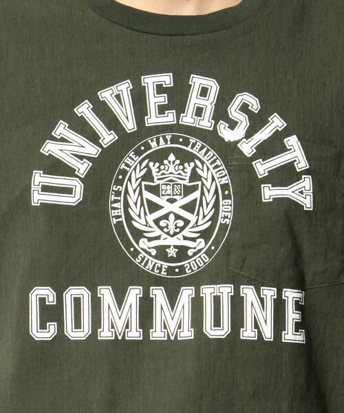 COMME CA COMMUNE / コムサコミューン Tシャツ | 《リネン》 ストレッチ カレッジ 布帛Ｔシャツ | 詳細9