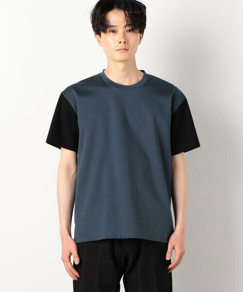 COMME CA COMMUNE / コムサコミューン Tシャツ | シルキーポンチ 袖配色 Ｔシャツ | 詳細12
