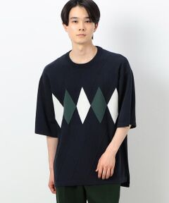 アーガイル ニットＴシャツ