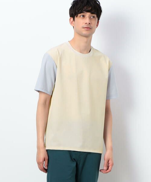 COMME CA COMMUNE / コムサコミューン Tシャツ | ウールライク布帛 袖切り替えＴシャツ | 詳細5