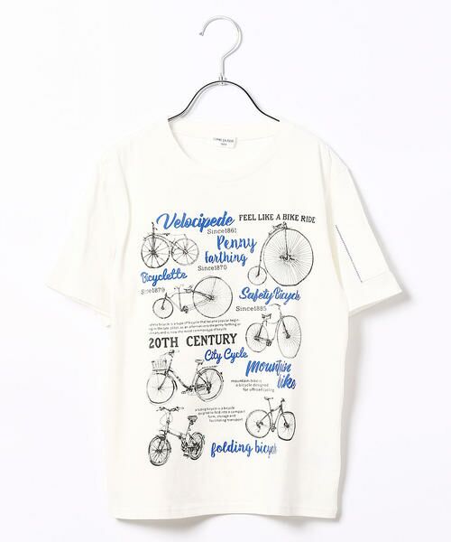 【Ｊrサイズ】自転車柄半袖Ｔシャツ