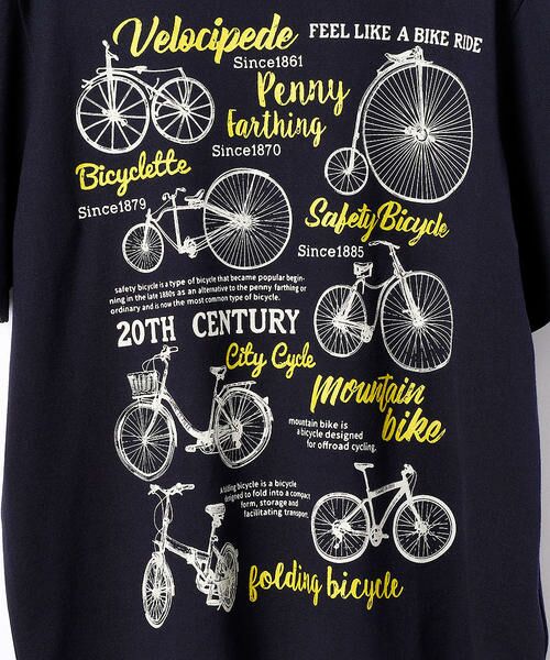 【Ｊrサイズ】自転車柄半袖Ｔシャツ