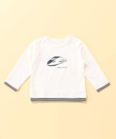 乗り物プリント長袖Ｔシャツ