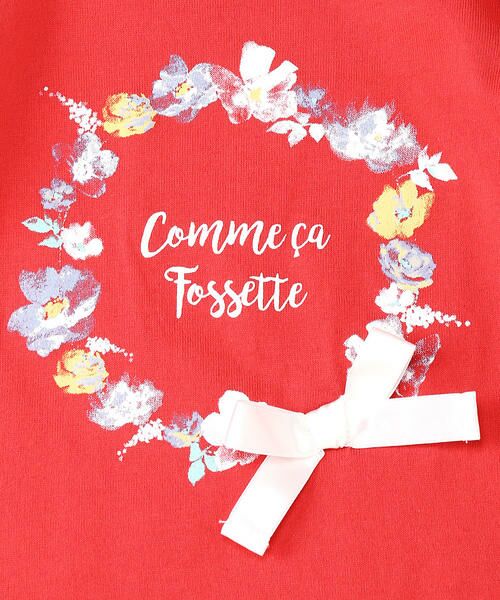 COMME CA FILLE / コムサ・フィユ Tシャツ | フラワーリースプリント半袖チュニックＴシャツ | 詳細6