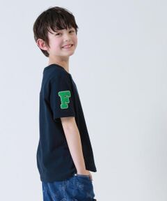 〔140cmから〕サガラ刺繍ワッペン付きＴシャツ