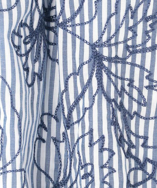 COMME CA FILLE / コムサ・フィユ ドレス | ロンドンストライプフラワー刺繍 ワンピース | 詳細7