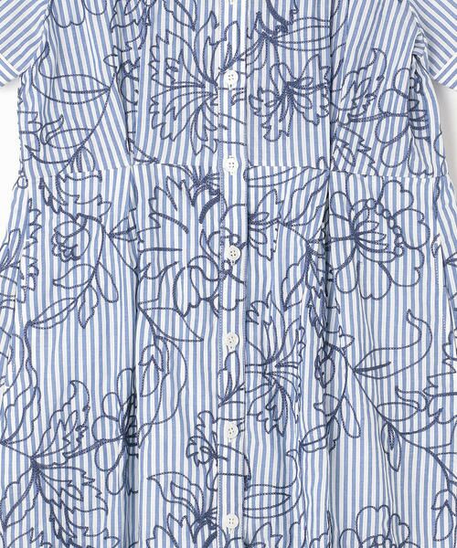 COMME CA FILLE / コムサ・フィユ ドレス | 〔140cmから〕ロンドンストライプフラワー刺繍 ワンピース | 詳細6