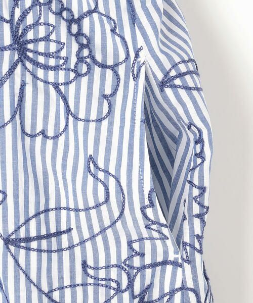 COMME CA FILLE / コムサ・フィユ ドレス | 〔140cmから〕ロンドンストライプフラワー刺繍 ワンピース | 詳細7