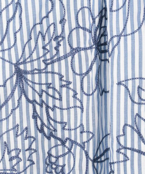 COMME CA FILLE / コムサ・フィユ ドレス | 〔140cmから〕ロンドンストライプフラワー刺繍 ワンピース | 詳細9