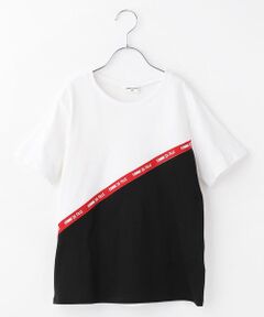 〔140cmから〕カラー 切り替え Tシャツ