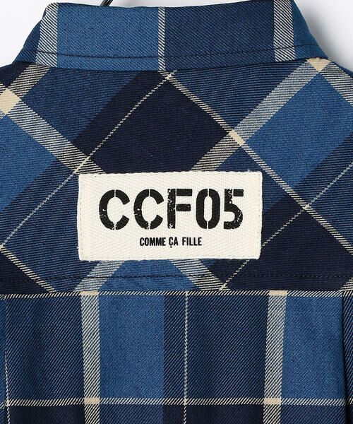 COMME CA FILLE / コムサ・フィユ シャツ・ブラウス | インディゴチェックシャツドレス | 詳細8