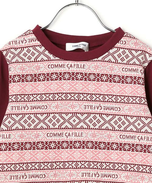 COMME CA FILLE / コムサ・フィユ Tシャツ | ジオメトリックロゴボーダー Tシャツ | 詳細2