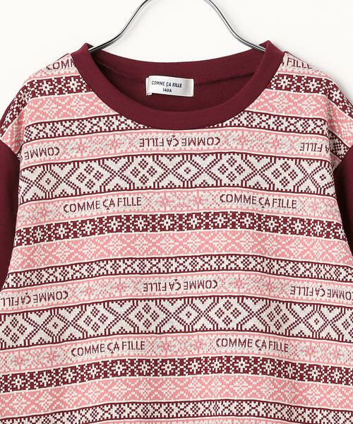 COMME CA FILLE / コムサ・フィユ Tシャツ | 〔140cm〜〕ジオメトリックロゴボーダー Tシャツ | 詳細2