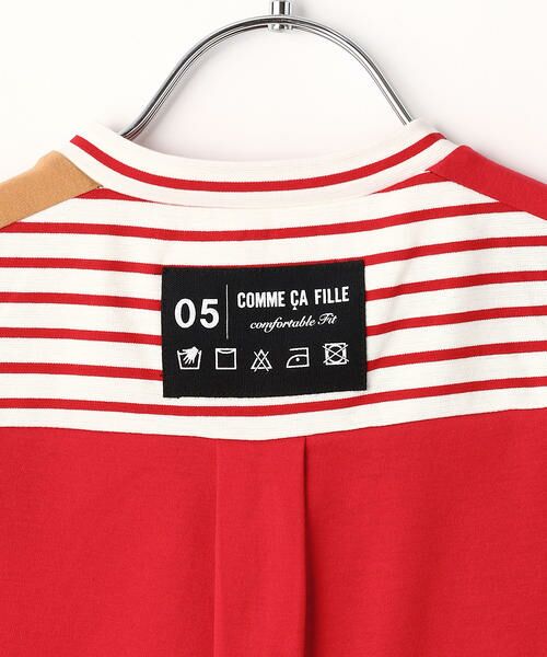 COMME CA FILLE / コムサ・フィユ Tシャツ | トリコロールカラー切替Tシャツ | 詳細6