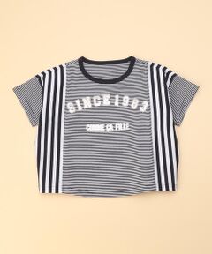 シルケット天竺ボーダー ビッグＴシャツ