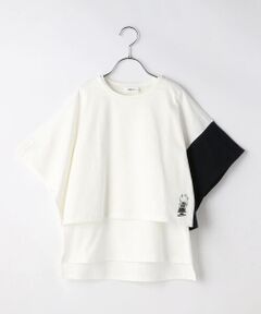 〔140cm〜〕クラシック天竺 レイヤードＴシャツ