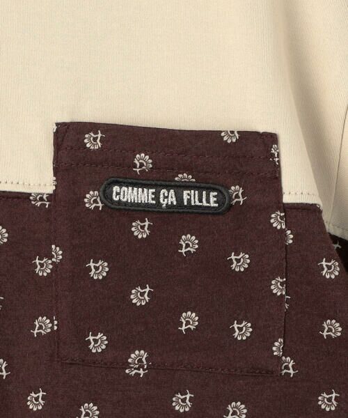 COMME CA FILLE / コムサ・フィユ Tシャツ | プロヴァンスフラワープリント 切り替え Ｔシャツ | 詳細8